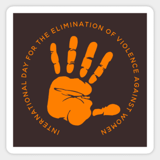 Orange Hand End the Violence Sticker